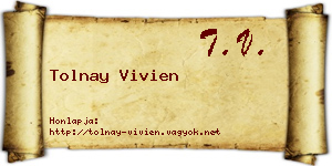Tolnay Vivien névjegykártya